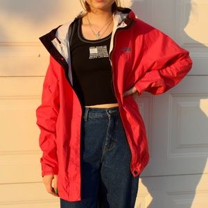Pink the north face windbreaker